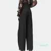 Pantaloni da donna Capris 2021 Autunno Donna Marrone Gamba Larga Increspature Pantaloni Lunghi Sciolti A Vita Alta Sottile Look Casual Coreano Dritto