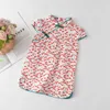 Babyfashion Girls Casual Dresses 2021 New Fashion Kids Chiński styl ubrania Baby Girl Party Stroje Kwiaty Odzież 2 8 lat q0716