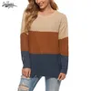 Winter Korean Style Ins Fashion Stripe Loose Wear Lazy Wind Knitted Bottoming Sweater Pullover Jumper Pull Femme 11755 210521