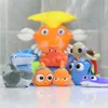 8pcs bébé bain jouets enfants flotteur pulvérisation jouer eau poisson enfants salle de bain baignoire jouet douche jeux piscine outils 210712