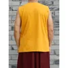 Ubranie etniczne letnie ubrania lamy mnich krótki resztę kamizelka tybetańska okrągła szyja guzika misyjna kurtka misyjna