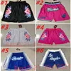 Shorts All Team Short Just Don Sports Mesh Retro Hip Pop Sommer Laufhose mit Tasche Reißverschluss Jogginghose Blau Weiß Schwarz Rot