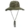 Cloches Dromirow B206 Outdoor Bucket Hat Military Army Camouflage Tactical Cap Climbing Hunting Wide Brim Sunshade Fisherman