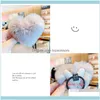 Aessories & Tools Productswomen Girls Cute Colors Faux Fur Heart Scrunchies Rubber Bands Children Lovely Soft Elastic Hair Female Aessories1