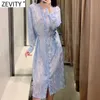 Zevity Kobiety Vintage O Neck Snake Skin Print Lace Up Casual Koszula Sukienka Kobiet Chic Pojedynczy Kierowiec Przezroczysty Vestidos DS8292 210603