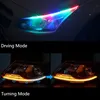 2 Sztuk Sekwencyjny przepływowy RGB Light Running Light DRL Multi Color Led Strip Turn Signal Lights do reflektorów