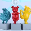 Lovely Yoga Francuski Bulldog Statua Resin Figurek Nordic Creative Cartoon Animals Sculpture Children Decor Crafts 210823