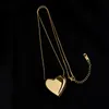 Pendant Necklaces Origin Summer Minimalist Stainless Steel Love Heart Necklace For Women Gold Silver Color Metallic Jewelry
