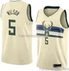 Maglia da basket # 5 Wilson nera bianca avorio cucita maglia da basket personalizzata per uomo donna giovanile XS-5XL 6XL