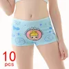 10 peças / lote design meninas infantis calcinhas de algodão macio bonito desenho animado unicórnio criança roupa interior para meninas crianças boxer respirável 211122