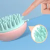 50pcs Soft Silicone Shampoo Brush Head Body Scalp Care Hair Washing Comb Bath Shower Brushes Spa Slimming Massager Exfoliator Scrubber