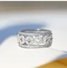 Luxus 925 Sterling Silber Schneeflocke Kreis Ring Marke Schmuck Mode Marquise Diamant Hochzeit Band Ringe für Frauen Mädchen Geschenk