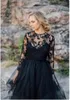 Robes de soirée en dentelle noire vagues engagement de cishair Tulle Albertine Top Bohemian Long Maxi Prom Robe de bal
