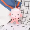 Porte-clés en peluche, tasse de thé au lait perlé de 10cm, jouet pendentif, petite Machine à saisir, poupée, activité, cadeaux de noël