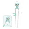 Chopsticks 1Pair of Green Pink Cute Cubs Learning Training Barn Barn Kinesiska gåvor Kök Tillbehör2168470