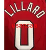 7 styles pour hommes 0 # Lillard 18 maillots de basket-ball rouges rétro S, M, L, XL, XXL