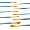 10 pcs artiste en nylon pinceau à aquarelle professionnelle acrylique en bois de peinture de peinture brosses de maquillage outils 2954490