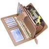 Brieftaschen Große Kapazität Wristlet Clutch Männer Leder Zipper Handy Lange Business Brieftasche Mann Carteira Karte Halter Männliche Geldbörse