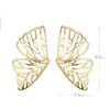 1Pair Metal Hollow Out Large Wing Buterfly Drop Dangle Earrings Girls Seaside Boho Golden Women Earring Jewelry