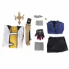 Anime Genshin Impactor Traje Albedo Cosplay Halloween Party Game Roupas Peruca Sapatos Jaqueta Terno Y0913