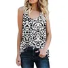 Summer Women Tank Tops Fashion Leopard Leaf Printed Tees Casual O Neck Sleeveless Basic Loose Vest T-Shirts Plus Size S-5XL 210526