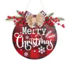 Merry Christmas Hanging Sign Wooden Welcome Red Fruit Listing Elk Snowflake Home Decoration Pendant