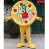 Halloween Pizza Mascot Costume Cartoon Hive Quality Cartoon Thème Carnival Unisexe Adults Taille de Noël Fête d'anniversaire
