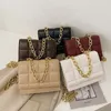 Lattice Square Tote Bag 2021 Fashion Quality Pu Leather Womens Designer Handbag Chain Conder Messenger Bag Phone 295o