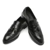 Luxury Italian Mens Oxford Shoe Fashion Plaid Print Genuine Leather Black White Lace Up Wedding Office Suit Dress Shoes for Men