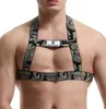 Gay Ramię Chest Men Bearness Paski Elastyczne Zespół Cygle Klatki Paski Egzotyczne Topy Rave Costume Pas Dla Dorośli Seks Clubwear Zestawy Bras