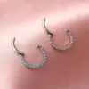 Right Grand ASTM F136 Titanium 16G Zirconia Gem Stone Daith Ear Nose Clicker Ring Body Piercing Jewelry