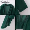 Tataria sommar kvinnor cardigan plus storlek kvinnlig s ytterkläder kimono feminino blus topp tunt kappa 210514