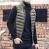 FGKKS Moda Marka Mężczyźni Down Kamizelka Płaszcze Winter Casual Bez Rękawów Lekki Down Kaczka Kamizelka Płaszcze Mężczyzna 211206