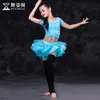 Varış Çocuk Kızlar Bellydance Kostüm Wuchieal Marka Belly Dans Seksi Üst + Etek 2 adet Suits RT113 Sahne Giyim