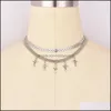 Chokers halsband hänger smycken mode kors uttalande halsband kvinnor choker för kedja gåvor droppe leverans 2021 zf8ty