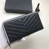 Neueste 2021 Top Designer Clutch Handtaschen Weiß Patchwork Schwarz Echtes Kaviarleder Damen Mode Geldbörsen Geldbörse Schwarze Hardware Brief Kreuz Reißverschluss Handtaschen Kostenlos