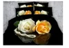 Ensembles de literie Fleurs de rose jaune 3D Print Set queen King Size Coup de couette