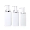 300ML 400ML 500ML transparent/white plastic empty bottle High-end shampoo square bottles shower gel lotion pump sub-bottle