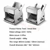 Kare Tost Ekmek Dilimleme Ticari Elektrikli Tost İşlemci Dilimleme Makinesi Paslanmaz Çelik Ekmek Kesme Makinesi