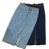 Lguc.H Denim Midi Skirt Summer Skirts Women Fashion 2020 Jeans Skirt High Waist Pencil Skirt Stretch Korean Jupe Jean Femme XS X0428