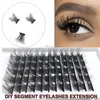 Banda ultra-fina de cílios postianos para as mulheres makeup Wispy Fluffy Look DIY Seegment Extension Beam