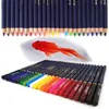 Ensemble de crayons de couleur, crayon de peinture à sec, stylos de couleur solubles dans l'eau, pinceau de peinture, papeterie pour artiste-24 couleurs