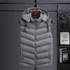 Winter Männer Warme Dicke Weste Warme Ärmel Jacke Casual Koreanische Streetwear Plus Größe Verdicken Mit Kapuze Weste 6XL Männlich 211104