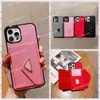 بطاقة أزياء محفظة iPhone Phone Cases لـ 15 14 13 12 11 Pro Max Luxury Leather Pres