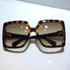 Óculos de sol feminino para o estilo de verão 0876 anti-ultravioleta placa retrô retângulo armação invisível óculos de moda caixa aleatória 0876S