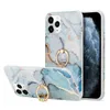 Custodie per telefoni con supporto per anello in marmo per iPhone 12 Mini 11 Pro Max XR X XS Borse per cellulare morbide con cavalletto