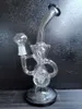 Ny dubbelåtervinningsglasvattenrör glasrör glas bong 8.5 "storlek med 14,4 mm manlig joint sestshop