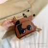 Fashion kids cow shape purse girls metals chain crossbody bags boys cartoon wallet children PU leather single shoulder bag Q42125871144