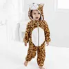 Niños Niñas Bebé Niños Niños Una pieza Monos con capucha Dibujos animados Pijama Panda Pijamas Ropa Chica Manta 210429