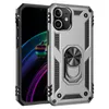 Coque métallique magnétique antichoc avec anneau de support, pour iphone 15 14 13 11 12 11Pro Max XS XR 8 7 6S Plus